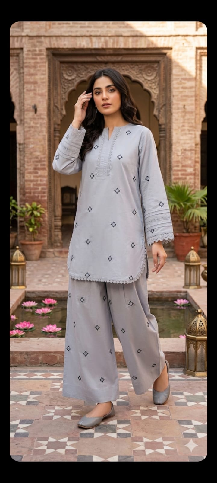 embroidery farshi co,ord set