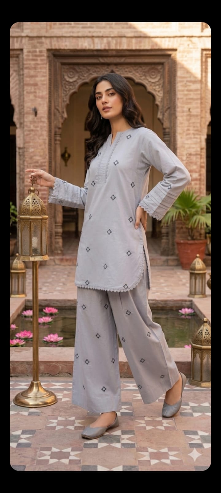 embroidery farshi co,ord set